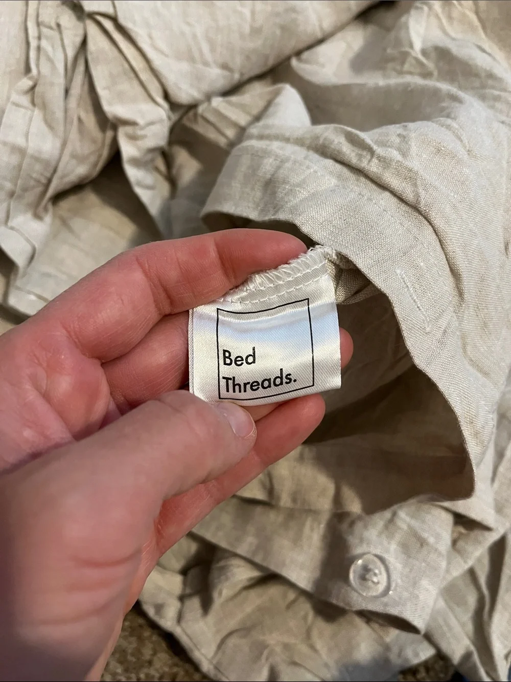 Bed Threads Linen Oatmeal Duvet Cover - currently out of stock